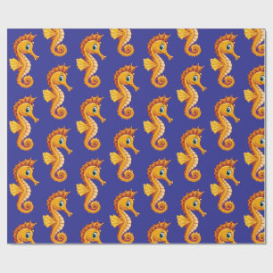 Long-snouted seahorse wrapping paper
