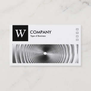 Long Spring B&W - Logo and Panel v2 - Black Business Card