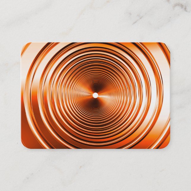 Long Spring Orange Business Card (Front)