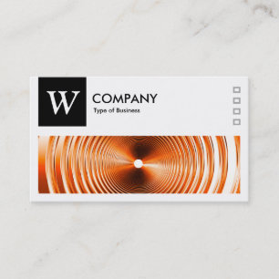 Long Spring Orange- Logo and Panel v2 - Black Business Card