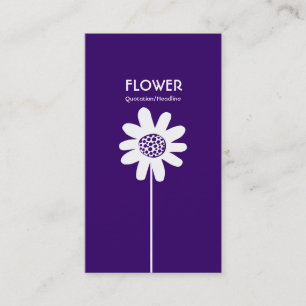 Long Stem Flower VI - Deep Purple Business Card
