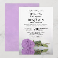 Long-Stemmed Lilac Purple Rose Elegant Wedding