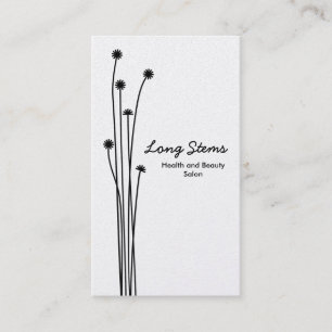 Long Stems - Black on Gold Business Card
