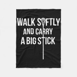 Long Stick Middie (lsm) Lacrosse Defenseman Lax Te Fleece Blanket