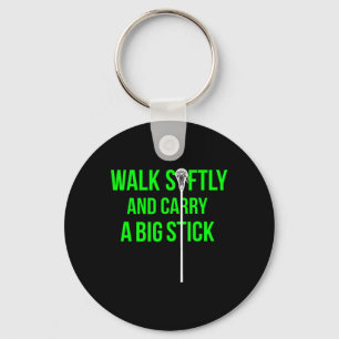 Long Stick Middie (lsm) Neon Lacrosse Defence Lax Key Ring