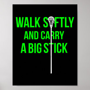 Long Stick Middie (lsm) Neon Lacrosse Defence Lax Poster