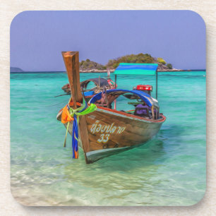 Long tail boat, Koh Lipe, Thailand Coaster