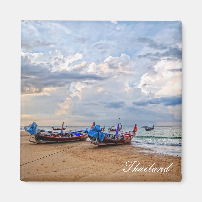 Long tail boats in Thailand Magnet (Front)