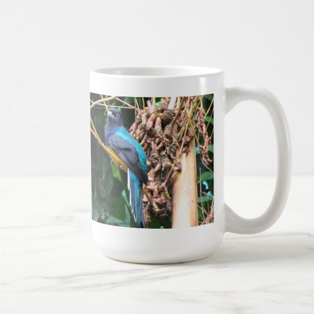 Long Tailed Blue Bird Coffee Mug (Right)