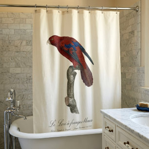 Long-Tailed Red Lory, Trichoglossus borneus Shower Curtain