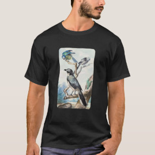 Long Tailed Tit Blue Tit And Great Shrike By Aert  T-Shirt