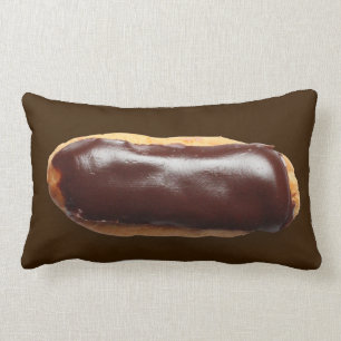 Long Teal & Brown Doughnut Pillow