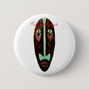 Long Tiki Mask Thunder_Cove 6 Cm Round Badge