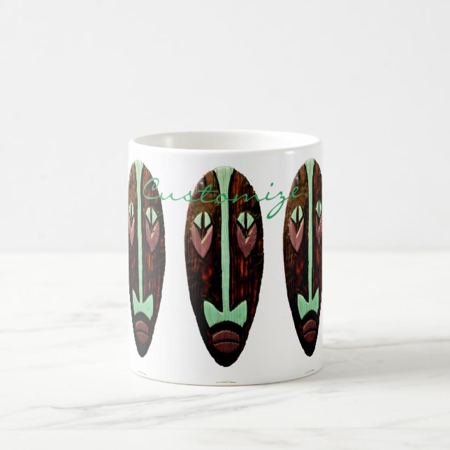 Long Tiki Mask Thunder_Cove Coffee Mug (Center)