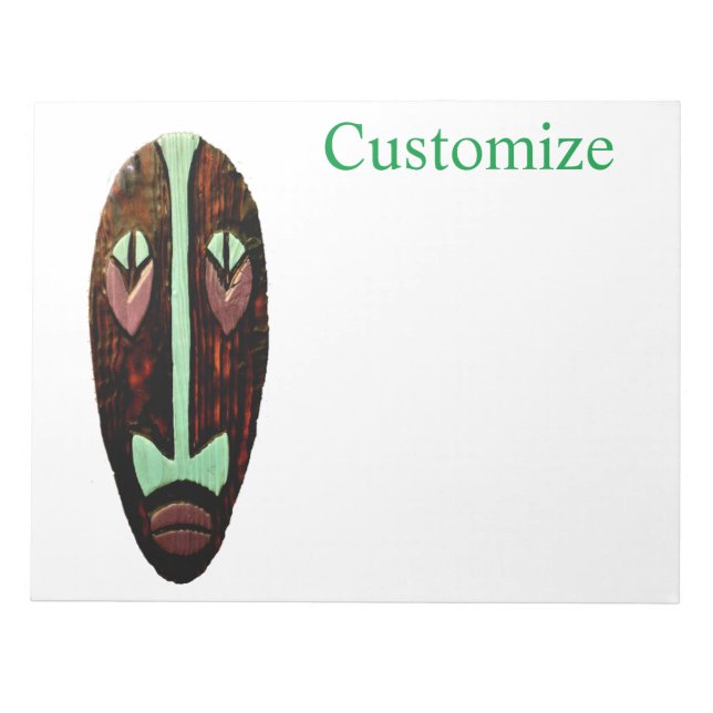 Long Tiki Mask Thunder_Cove  Notepad (Front)