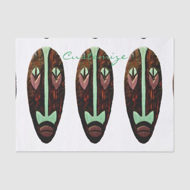 Long Tiki Mask Thunder_Cove Tissue Paper (Front)