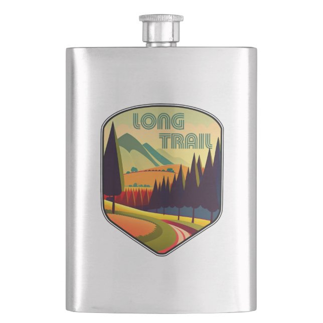 Long Trail Vermont Colours Hip Flask (Front)