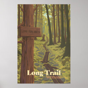Long Trail Vermont Travel Poster