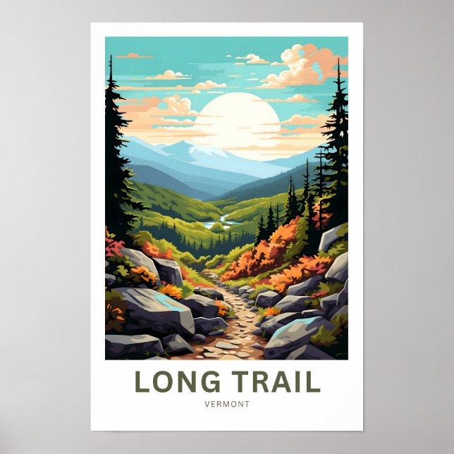 Long Trail Vermont Travel Print (Front)