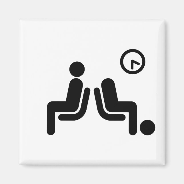 Long Wait Sign Magnet (Front)