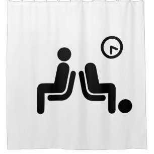 Long Wait Sign Shower Curtain