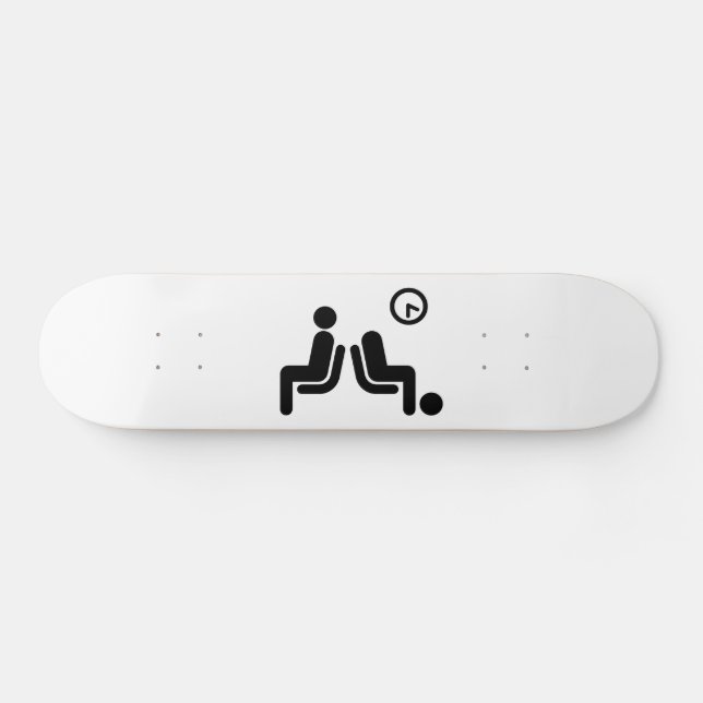 Long Wait Sign Skateboard (Horz)