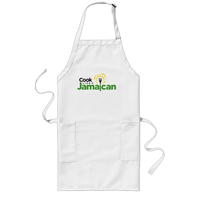 Long White  Cotton Apron (Front)