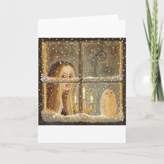 Long Winter Nights Greeting Card (Front)