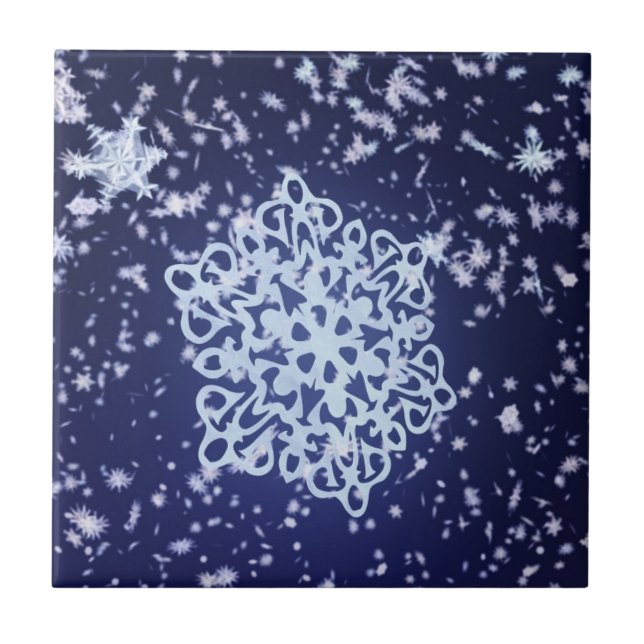 Long Winter's Night Decorative Tile / Trivet (Front)