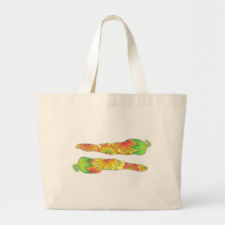Long Yellow Peppers Large Tote Bag