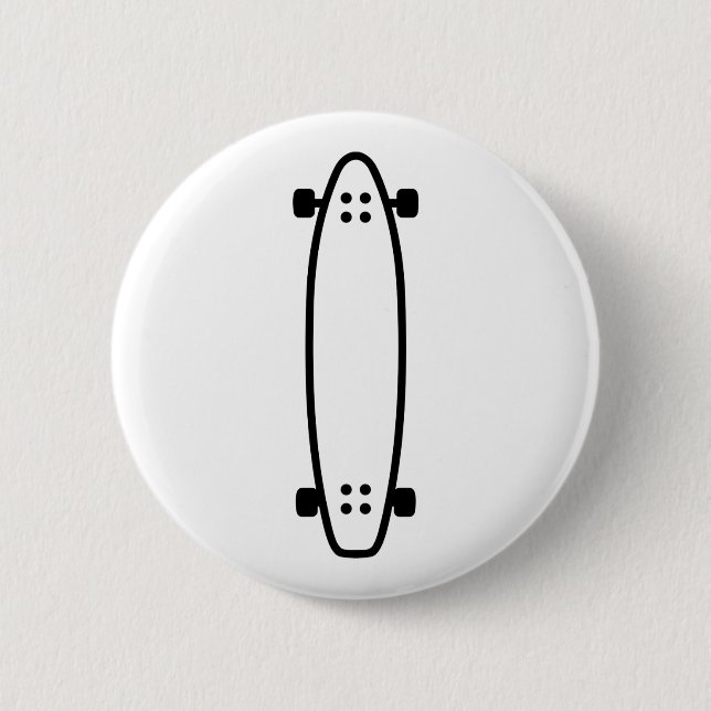 Longboard 6 Cm Round Badge (Front)