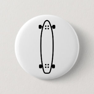 Longboard 6 Cm Round Badge