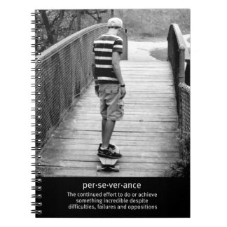Longboard Perseverance Quote Notebook