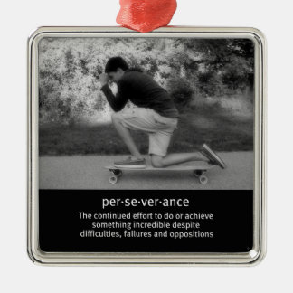 Longboard Pose and Quote Metal Tree Decoration