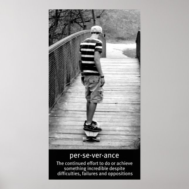 Longboard Rider Perseverance Poster (Front)