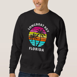 Longboat Key Florida Sunset Palm Trees Family Vaca Sweatshirt