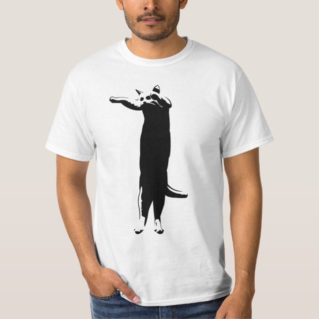 Longcat black'n white T-Shirt (Front)
