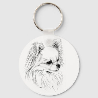 Longcoat chihuahua key ring