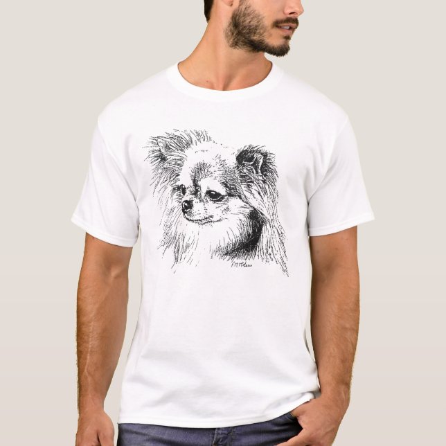 Longcoat chihuahua T-Shirt (Front)