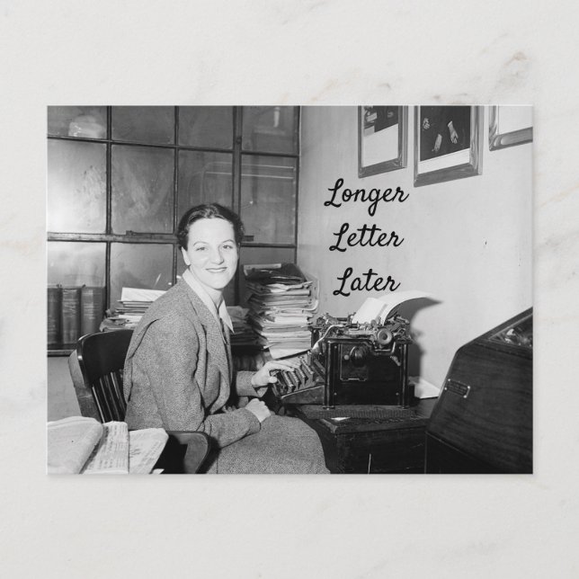 Longer Letter Later Postcard (Front)