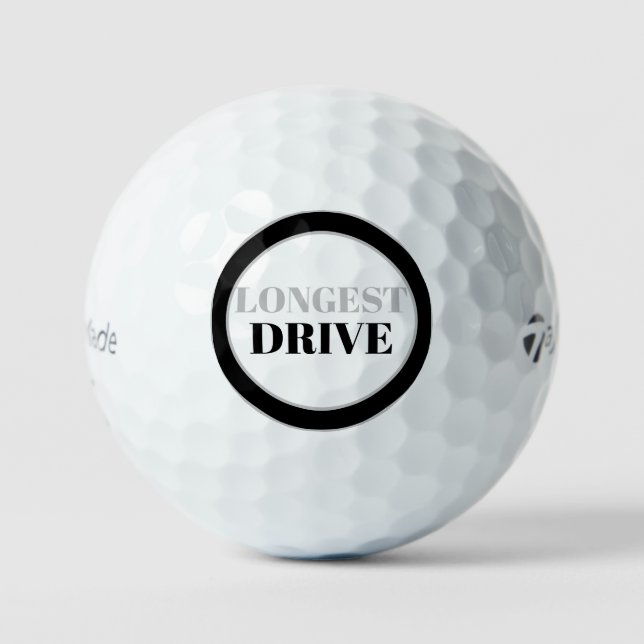 Longest Drive Tournament Black Taylor Made Golf Balls (Front)