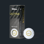 Longest Drive Tournament CAPS Golf Balls<br><div class="desc">Longest Drive Gold and Grey Golf Ball.  Tournament.  All capital letters.</div>