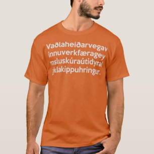 Longest Icelandic Word Funny Iceland Shirt
