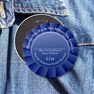 Longest Military Family Member Reunion Awards 6 Cm Round Badge