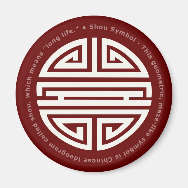 Longevity | Awesome Chinese Character Magnet (Front)