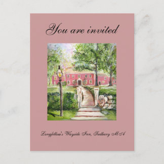Longfellow's Wayside Inn - Invitation Postcard