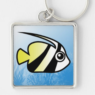 Longfin Bannerfish Key Ring