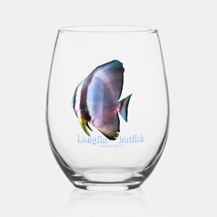 Longfin batfish cut-out stemless wine glass