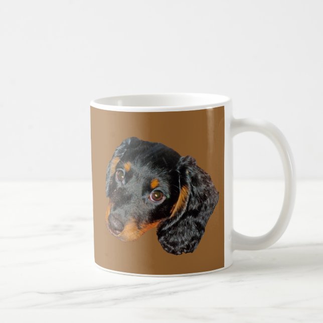 Longhair Dachshund Gift Coffee Mug (Right)