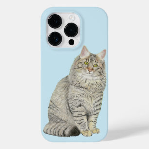 Longhair Tabby Cat Case-Mate iPhone 14 Pro Case